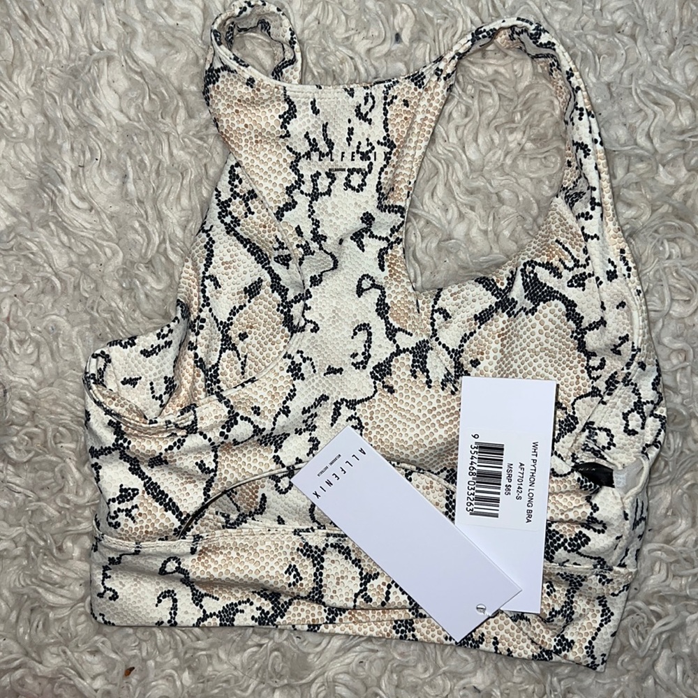 Allfenix All fenix Anthropologie sport Bra White Snake  Python NWT S Australia - Picture 3 of 6